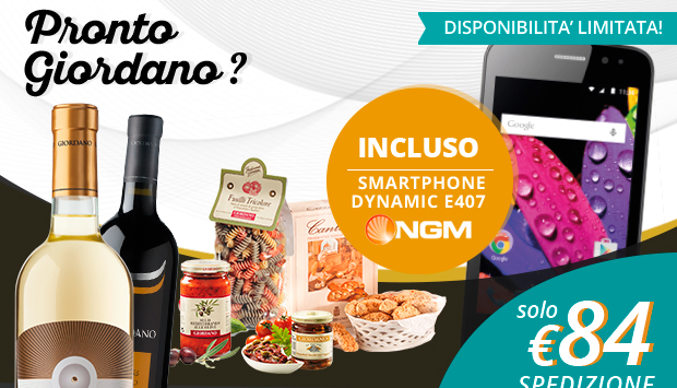 PRONTO GIORDANO ? DISPONIBILITA?LIMITATA! INCLUSO SMARTPHONE DYNAMIC E407 NGM SOLO 84 SPEDIZIONE GRATUITA