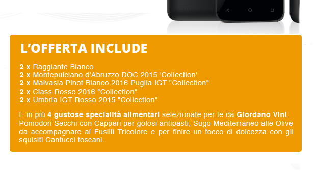 L?FFERTA INCLUDE 2 X RAGGIANTE BIANCO 2 X MONTEPULCIANO D'ABRUZZO DOC 2015 COLLECTION 2 X MALVASIA PINOT BIANCO 2016 PUGLIA IGT COLLECTION 2 X CLASS ROSSO 2016 COLLECTION 2 X UMBRIA IGT ROSSO 2015 COLLECTION